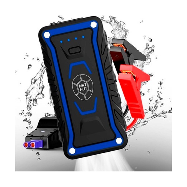 Lauson arrancador de baterías de coche jump starter 13.000mah 12v 500a linterna led puertos usb